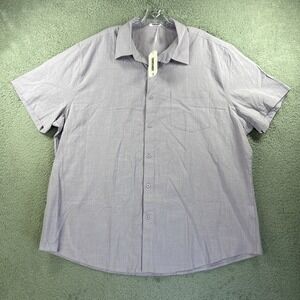 Coofandy Shirt Mens Purple Short Sleeve‎ Button Up Textured Classic Dress Casual